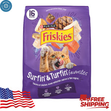 Purina Friskies Surfin and Turfin Favorites Dry Cat Food Flavors of Chicken 30lb