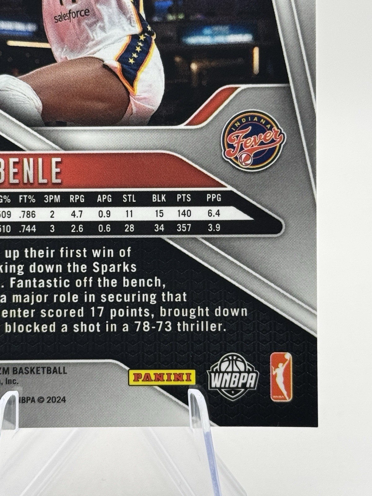 ❄️ 2024 WNBA Panini Prizm - Temi Fagbenle #136 Ice Prizms - Indiana Fever view 11