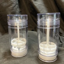 2.5 Oz  Twist-up Clear Empty Round Plastic Tubes & Tops Deodorant/Lip Balm New