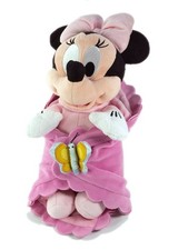Peluche doudou Minnie Couverture Papillon 35 cm Disneyland Disney Paris