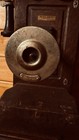 Antique Pre-1910 Wood Wall-Mount Crank Telephone w/ Handset, Dual Bells — photo 2
