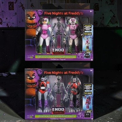FNAF Five Nights at Freddys Endo Series Glamrock Chica Roxanne Wolf Figure Set