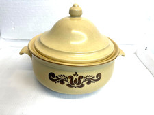 Vintage Pfaltzgraff Village Stoneware Covered Casserole Dutch Oven