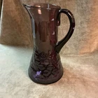 Vintage BLENKO Art Glass Ewer Pitcher Vase Wayne Husted Mulberry Design # 6032