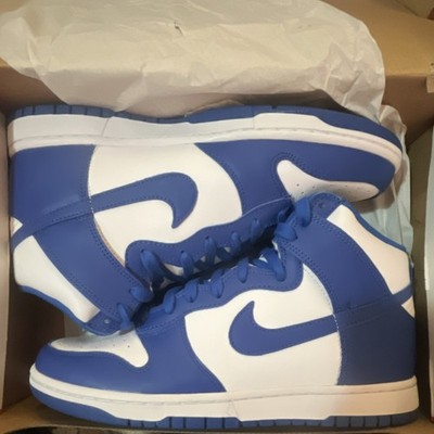 Nike Dunk Hi Retro White Game Royal DD1399-102 Kentucky High Top Leather Men's