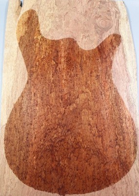 5A Figure Les Paul Guitar/Bass Top Quilted Padauk Hardwood Set Luthier Supply
