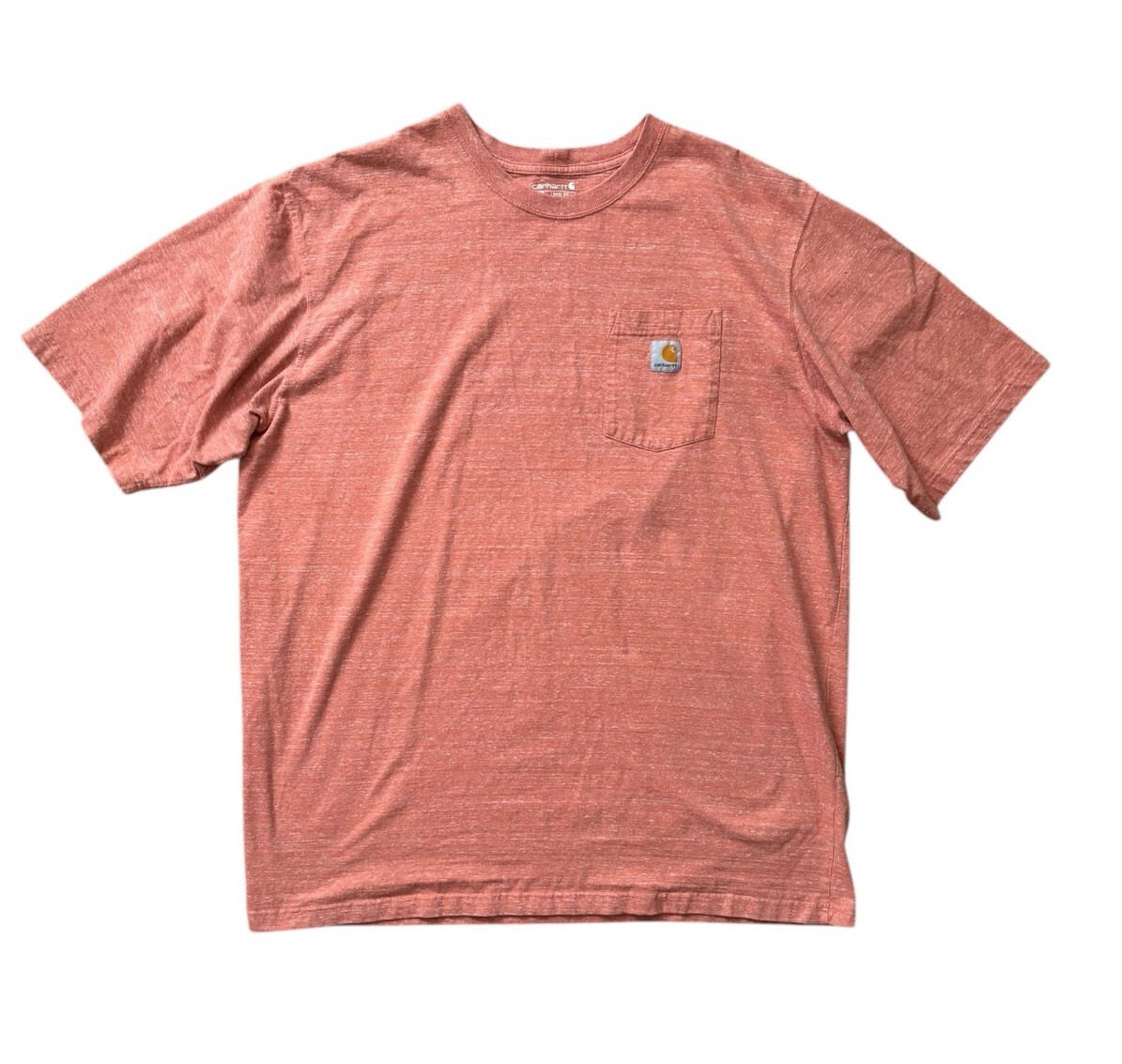 Carhartt Men's 2XL Heathered Pink Pocket Tee Loose Fit Crew Neck