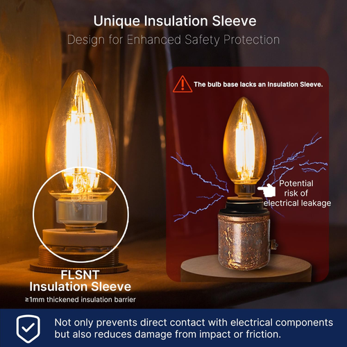 B11 E12 LED Candelabra Bulbs 60W Equivalent, Dimmable LED Candle Light Bulbs, 27 - Picture 9 of 12