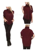 WOMENS SISTERS COWL NECK SOFT FEEL LAYERING PONCHO! VARIETY SIZE