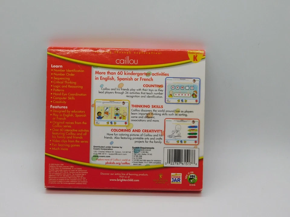 caillou Kindergarten Learn in English, Spanish or French - Image 3 of 4