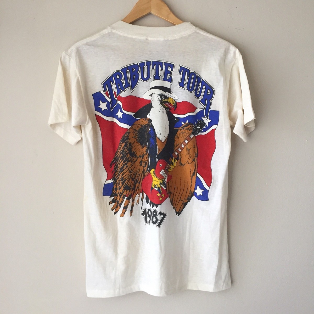 RaRe Vintage LYNYRD SKYNYRD 1987 Tour Concert Rock Band Tee Shirt
