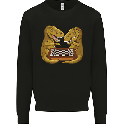 Schach T-Rex Dinosaurier Kinder Sweatshirt Pullover