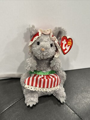Ty Beanie Babies JANGLEMOUSE the Christmas Holiday Mouse in