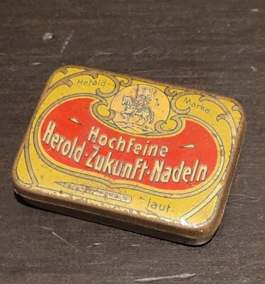 Gramophone phonograph needle tin Herold Laut