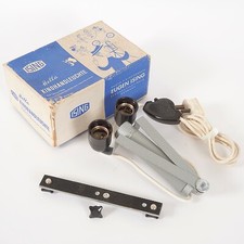 VINTAGE ISING TWIN ES ŻARÓWKA WOLFRAMOWA LAMPA KINOWA Z UCHWYTEM NA APARAT ORYGINALNE PUDEŁKO