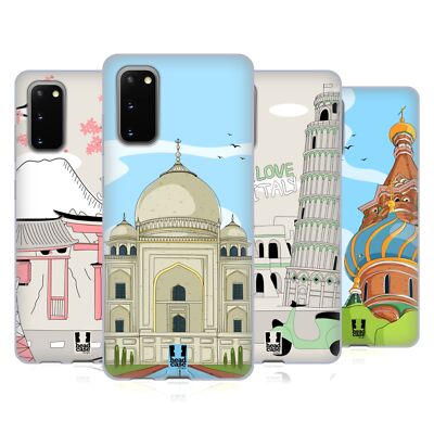 HEAD CASE DESIGNS DOODLE STADT SERIE 3 SOFT GEL HANDYHÜLLE FÜR SAMSUNG HANDYS 1
