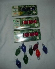 3 Boxes Vtg Indoor/Outdoor Cool C7 1/2 Multi-Colored Light Bulbs 24 TOTAL WORK 