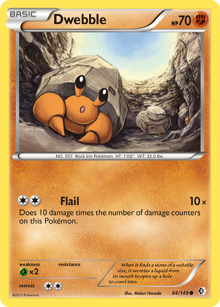 Dwebble 84/149 Common | Boundaries Crossed | Pokemon Card