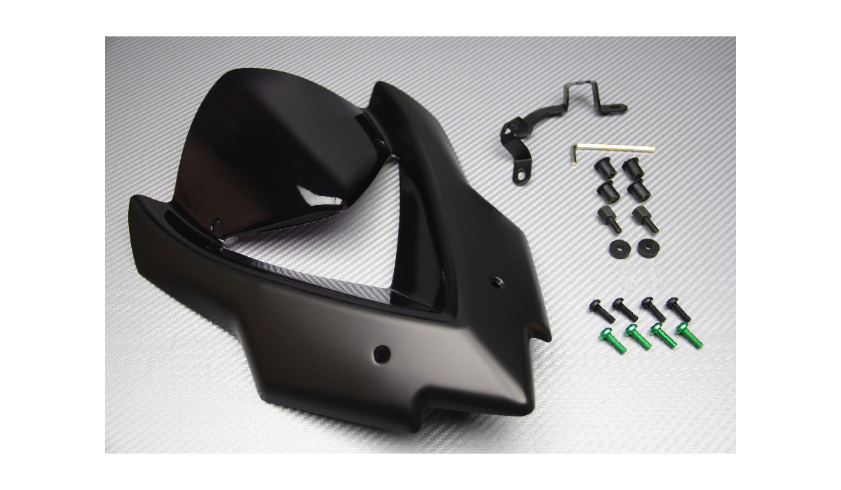 Bulle de moto Kawasaki Z1000 aérodynamique contre le vent en acrylique noir