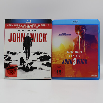 Blu Ray | John Wick 1 & 2 Limited Fan Edition + Kapitel 3 | Disc poliert
