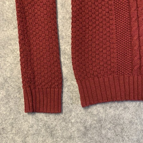 Laura Scott Sweater Womens L Maroon Cable Knit Pullover - Picture 8 of 13