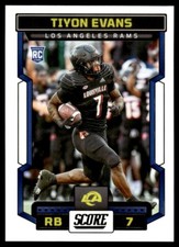 2023 Score TIYON EVANS #336 Rams / Louisville Cardinals Rookie RC