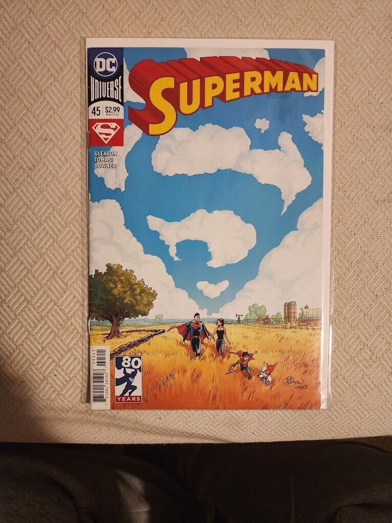 Superman #45 (DC Comics June 2018) removed sticker from cover