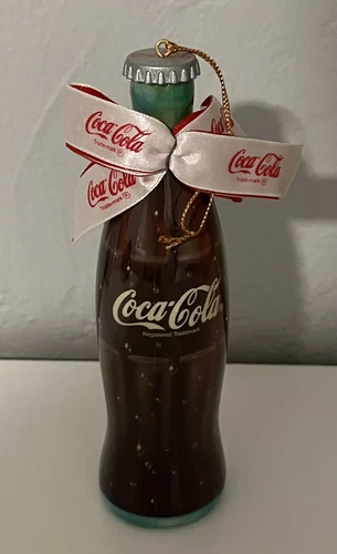 Vintage 1998 Coca-Cola Coke Plastic Bottle Ornament Christmas Decoration 6” Tall