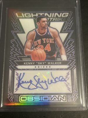 2021-22 Panini Obsidian Kenny Sky Walker Lightning Strike Auto /75 Knicks