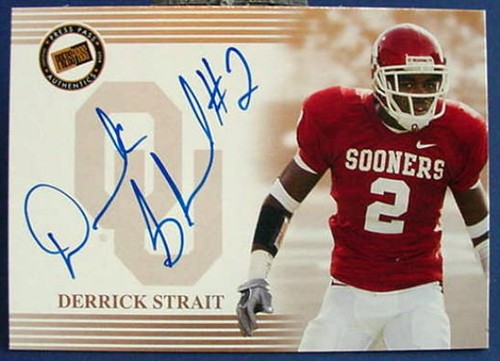 2004 Press Pass Authentics AUTO Justin Smiley & Derrick Strait RC ROOKIE Cards - Picture 5 of 7