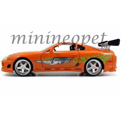 ミニカー FAST&FURIOUS JADATOYS 1/18 LED SUPRA Jada 1:18 Fast & Furious Brian's Toyota Supra w/Light & Figure