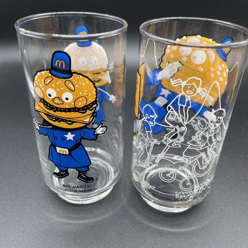 Bicchieri vintage McDonalds 2 big mac anni 70 stampa cartoni animati - Foto 6 di 8