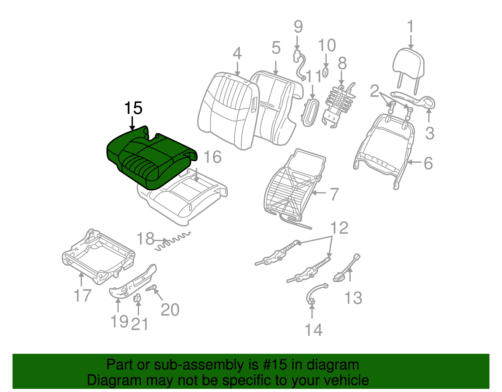 Genuine GM Seat Cover 88991449 eBay