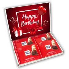 Ritter Sport Marzipan Chocolate Gift Box Birthday Present Hamper Personalised