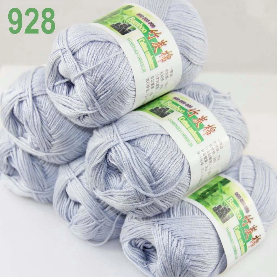Sale Lot 6SkeinsX50g Soft Bamboo Cotton Baby Wrap Hand Knitting Crochet Yarn 928 - Image 3 of 4