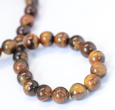 Tigerauge Perlen 8mm *A GRADE* Rund Kugel Edelstein Natursteine Schmuckstein G57