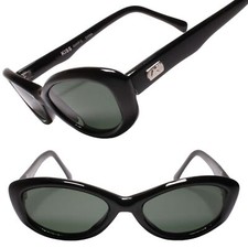 Iconic Nostalgic Vibe Genuine Vintage Womens Black Subtle Cat Eye Sunglasses