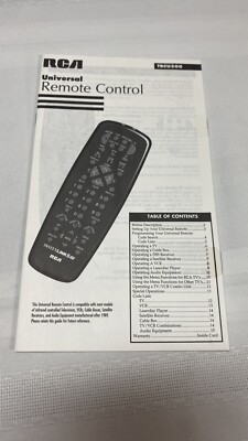 RCA TRCU500 Universal Remote Control 16 page  *Manual Only*