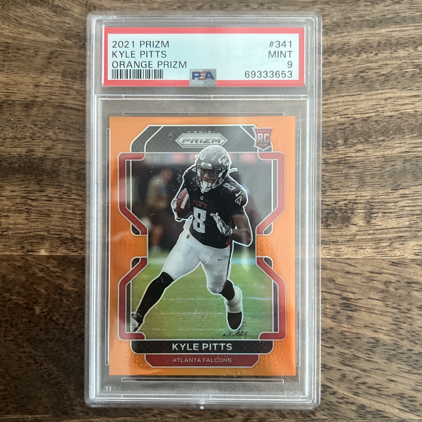 2021 Panini Prizm - Kyle Pitts - Rookie Orange Prizm /249 PSA 9 Mint
