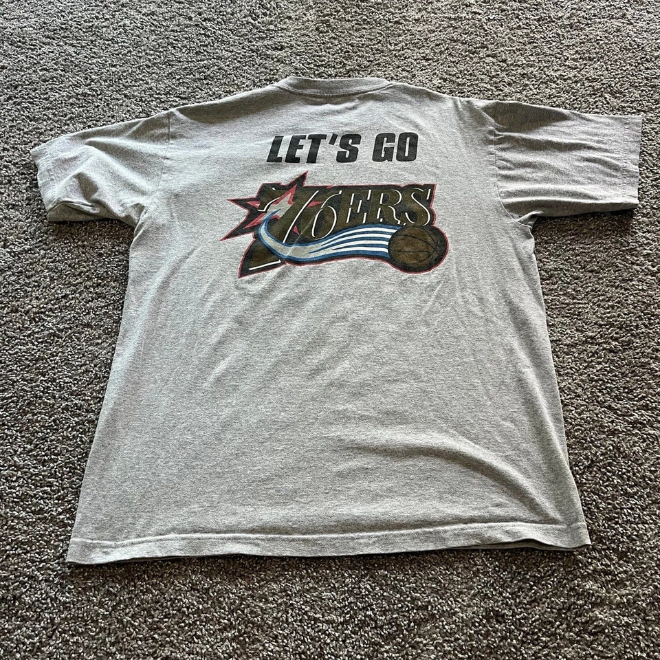 Camisa De Colección 2001 Philadelphia 76ers Finales NBA Beat LA Majestuosa Talla L Sixers Foto 2 de 4