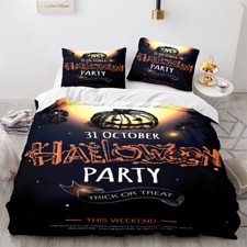 Image of Halloween05 Trick or Treat Quilt Cover Duvet Cover Single Size Bedding Decor