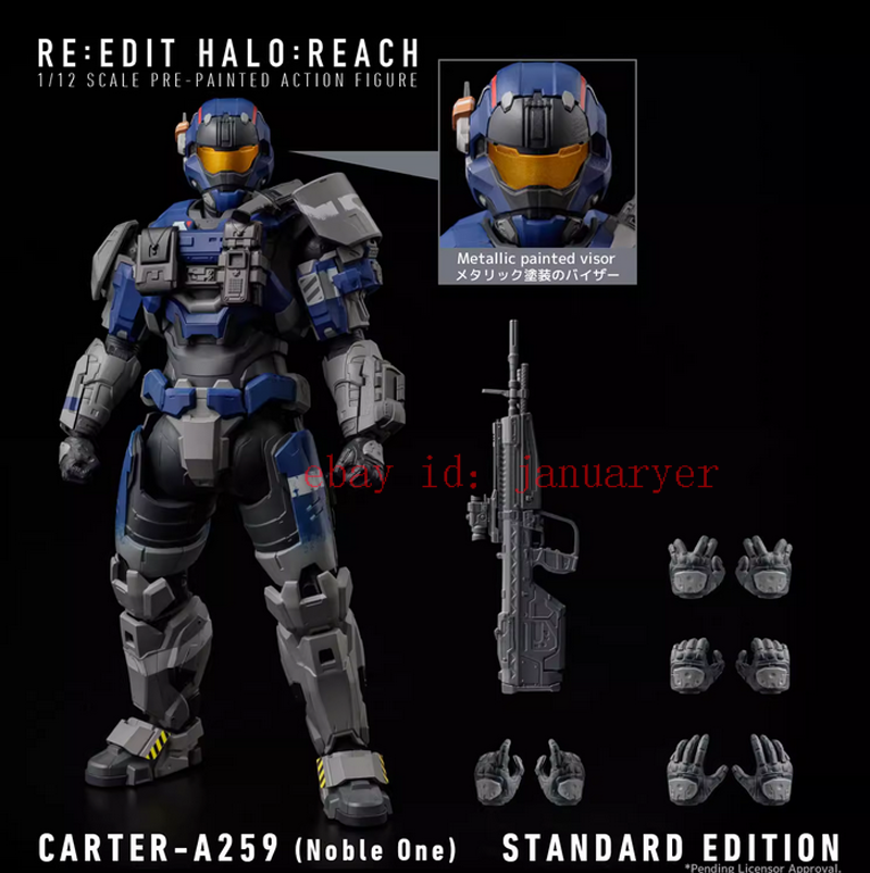 Perfect 1000toys 1/12 Carter-A259 Noble One Re:Edit Halo:Reach