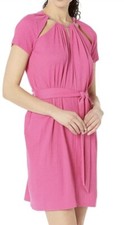 MICHAEL Michael Kors Cerise Chain Cutout High-Low Dress L62405 Womens Size XL