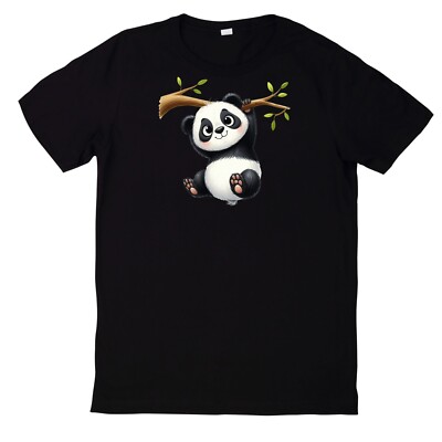 T-Shirt Lustiges Süßer Panda Motiv Baumwolle