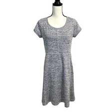 T by Talbots Heather Gray Fit and Flare Knit T-Shirt Dress Size Small
