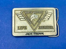 Vintage North American Fishing Club Life Member Belt Buckle