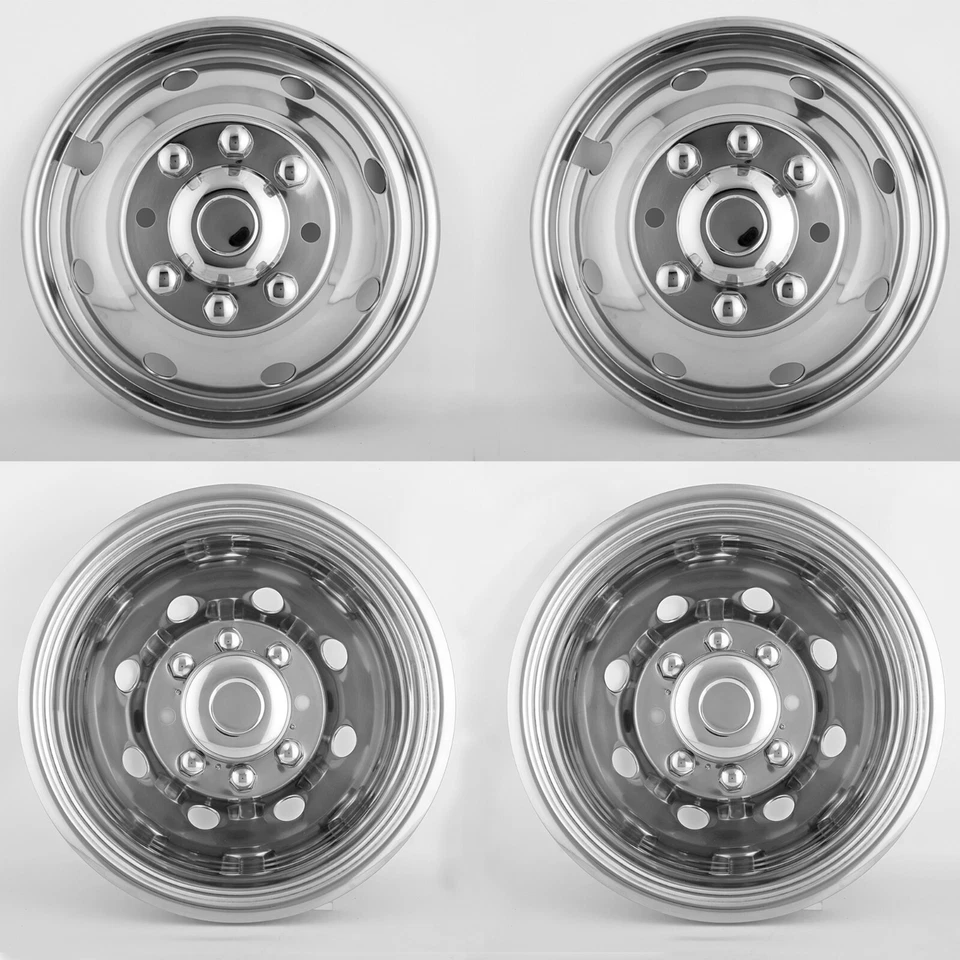 4pcs 16" Wheel Simulators 8 Lug Hubcaps for Ford F350 E350/E450 Dodge Ram 3500 - Изображение 2 из 4