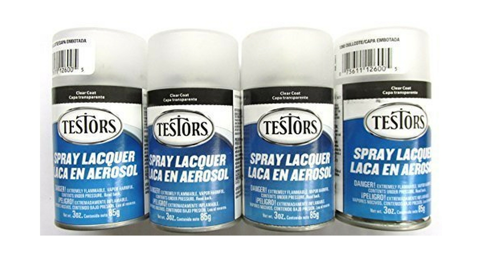 Testors Dullcote Spray Lacquer 3 Oz 4 Pack Lead Free Fast Drying