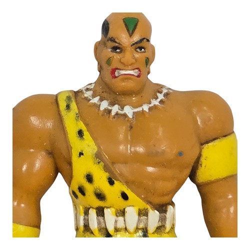 IWA Star Studded Wrestling 3" Superstars King Congo Wrestler Bendy Vintage 1985 - Foto 6 di 13