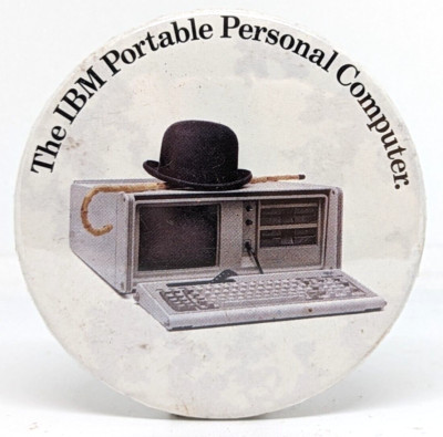 Vintage IBM Portable Personal Computer 5155 Model 68 1984 Badge Pin (P1867)